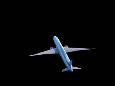 3d Airplane Low-poly 3D model