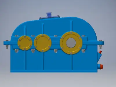 Two steps reduce gearbox  3D model