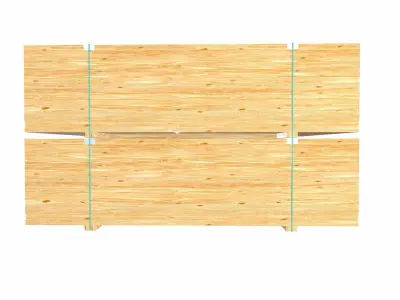 Stack of Wooden Beams PBR Low-poly 3D model