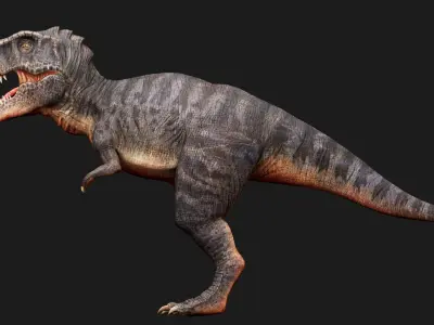 dinosaur Low-poly 3D model 6