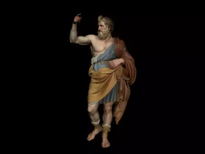 Classical Roman deity Jupiter 3D model