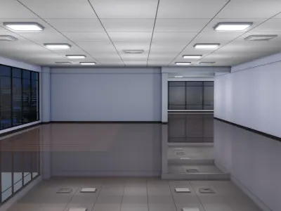 Empty Office Interior 3D model