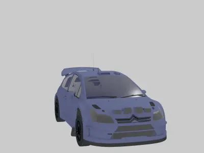 Citroen C4 Rally Car Low-poly 3D model