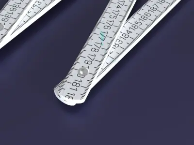 Measuring sticks clean used dirty Low-poly 3D model