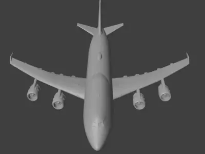 Boeing 747 Game Ready High Poly Airliner PBR 3D print model
