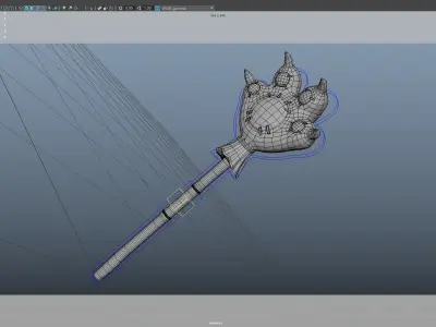 Monster Hunter Pet weapon cat paw hammer world rise capcom game 3D model
