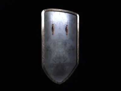 Medieval Shield Low-poly 3D model 13