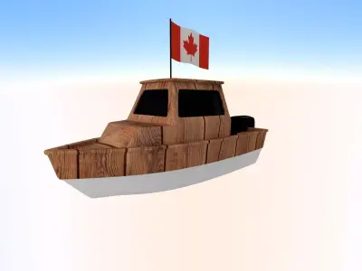 Caneda Fishing Boat 3D model