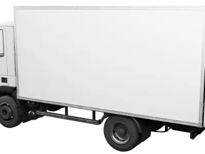 Iveco Eurocargo 100E18 2001 Box Truck Low-poly 3D model