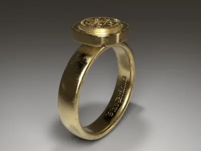 Dracula ring Low-poly 3D model