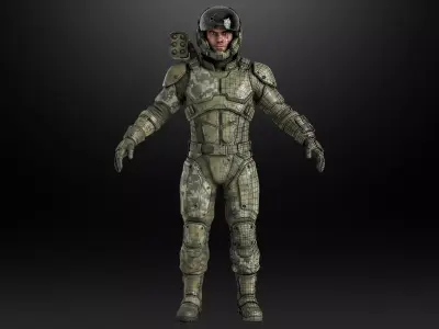Military Mech Pilot Free 3D print model