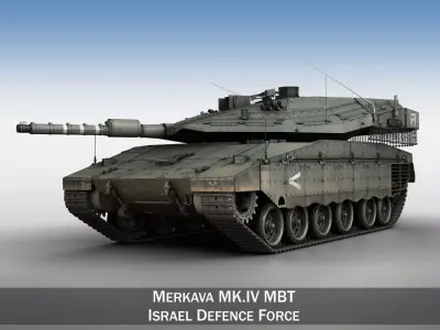 Merkava IV -  Israel Defense Forces 3D model