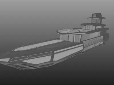 3D Yacht Model Low-poly 3D model