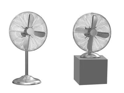 Pedestal Fan and Table fan 3D model