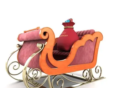 Santas Sled 3D model