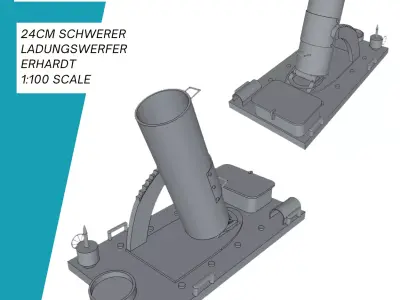 24 cm schwerer Ladungswerfer Ehrhardt 3D print model