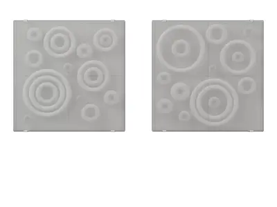 Wall Glass Blocks - Decorative Frame - Moons - Part 4 3D model