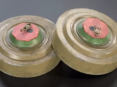 TM-62M Anti-Tank Mine Low-poly 3D model purchase