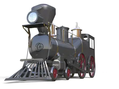 mini steam locomotive 3D model