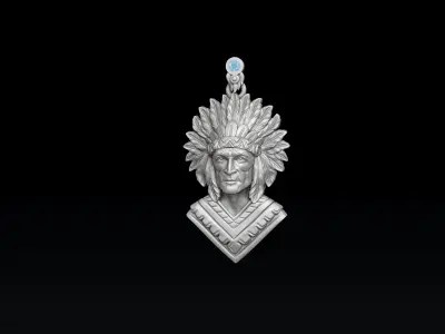 Native Indian Pendant 3D print model purchase