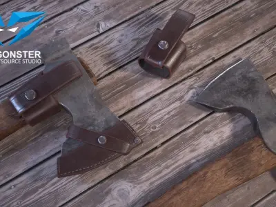 Trekking Axe - PBR Game Ready Low-poly 3D model