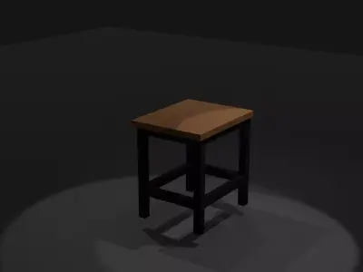 Modern Loft Furniture Set Low-poly 3D model