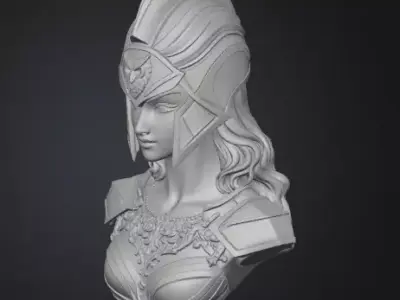 Athena Goddess Pendant 3D Printable Model 3D print model