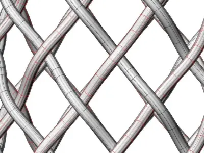 Braid copper wire mesh Free 3D model