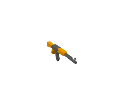 low poly ak47 Free low-poly 3D model