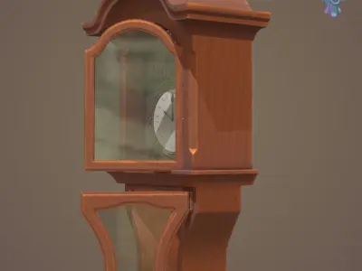 Old Clock Low-poly 3D model