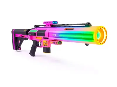 Neon Blaster Rifle model pack Low-poly 3D model