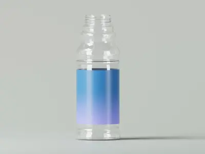 Plastic Water Bottle 3D Model Low-poly 3D model