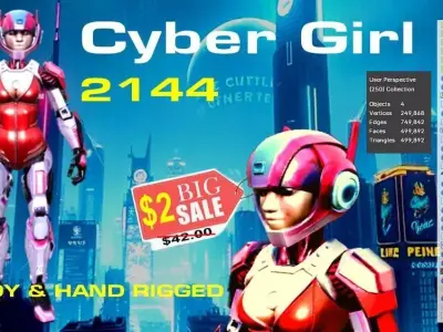 Cyber Girl 2144 Your Futuristic Heroine Awaits 3D model