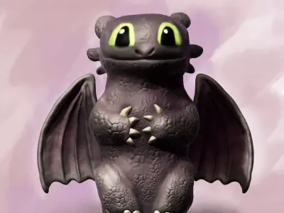 Toothless popcorn bucket 3D print model
