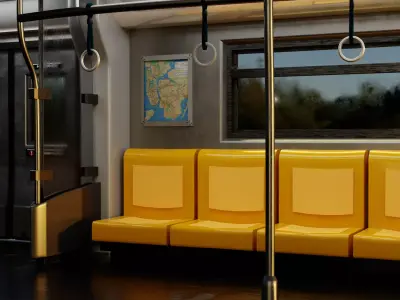Decent-Looking 3D Train Model Photorealistic 3D model
