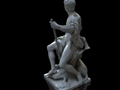 Chasseur sculpture Free 3D model