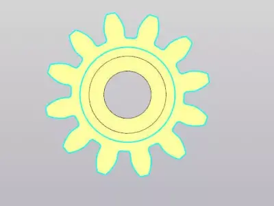 Spur Gear - Mechanical Transmission Part 3D model