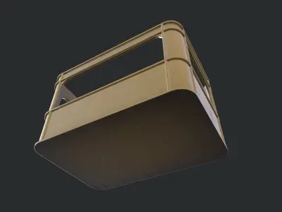 Heavy Plastic Crate Low-poly 3D model