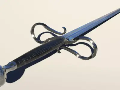Quillon Sword Low-poly 3D model