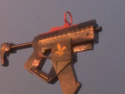 Royal guard rifle Low-poly 3D model