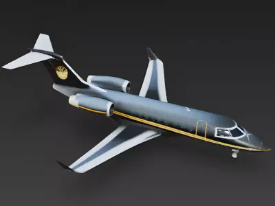 Golden Horizon Sovereign Executive Jet Low-poly 3D model