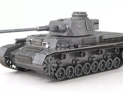 Panzer IV Panzer 4 Medium Tank WWII German Tank Standard Version 3D model