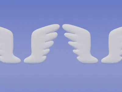 Cartoon Cute Wings Collection 1 3D model