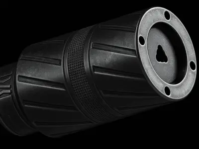 Banish Speed K Silencer Suppressor Low-poly 3D model