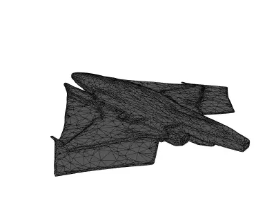SciFi Fighter Jet 3D Model Low-poly 3D model by Objectiverse
