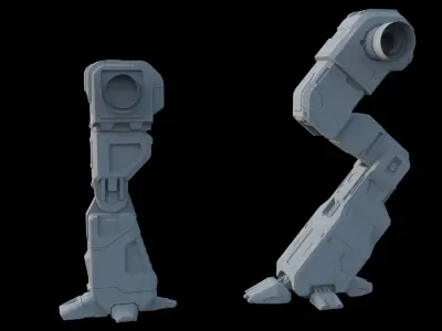 Robot leg 3D model