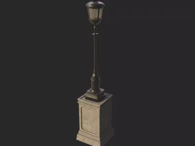 Pillar Lamp Street Free 3D model