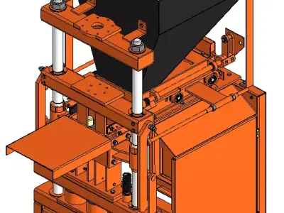 Brick press machine automatic 3D model