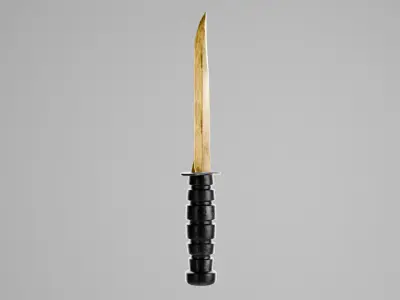 Knife Low-poly 3D model 17