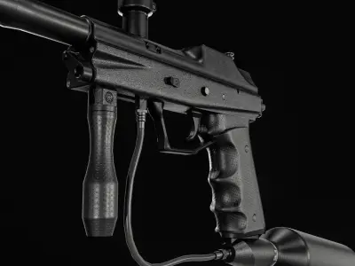 Paintball Gun Low-poly 3D model purchase